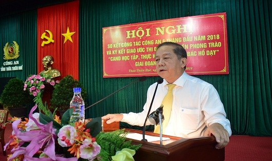 Ông Phan Ngọc Thọ - Phó Bí thư Tỉnh ủy, Chủ tịch UBND tỉnh phát biểu tại hội nghị