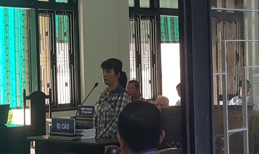 Bị cáo Trịnh Thị Bích Trâm tại phiên tòa xét xử sơ thẩm