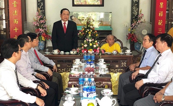 Chủ tịch Ủy ban Trung ương MTTQ Việt Nam, ông Trần Thanh Mẫn ghi nhận sự đóng góp của Giáo hội Phật giáo Việt Nam nói chung và Giáo hội Phật giáo tỉnh Thừa Thiên - Huế nói riêng