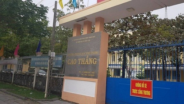 Trường THPT Cao Thắng nơi thầy H. bị tố có hành vi và lời nói khiếm nhã với nữ sinh lớp 10