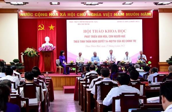 Hội thảo do Học viện Chính trị quốc gia Hồ Chí Minh phối hợp với Tỉnh ủy Thừa Thiên Huế tổ chức.