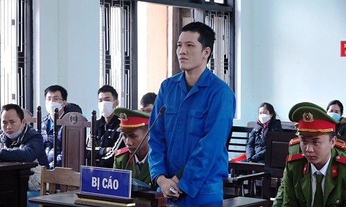 Bị cáo Nguyễn Văn Quyệt tại phiên tòa.