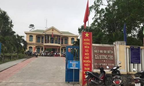 Trụ sở UBND xã Hương Thọ nơi xảy ra vụ việc. (Ảnh: X.H.T.) 