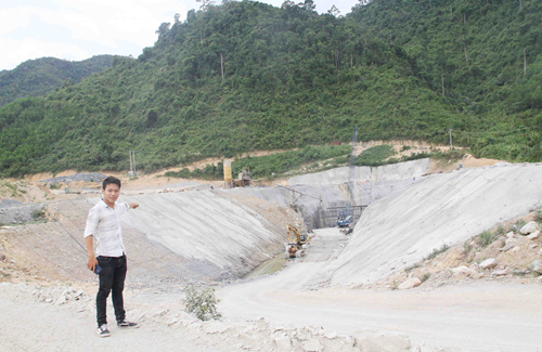 Dự án thủy điện Sông Bồ thời điểm đang thi công