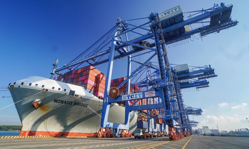 Cảng Quốc tế Tân Cảng - Cái Mép liên tiếp lập kỷ lục về sản lượng xếp dỡ
