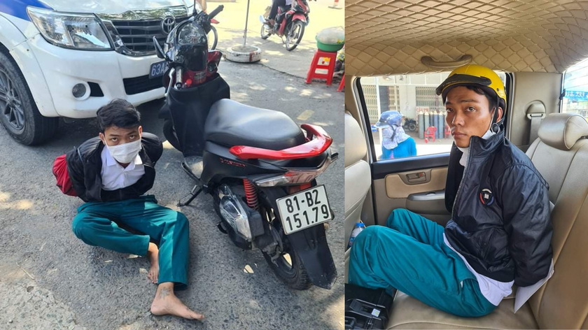 Cảnh sát giao thông Tiền Giang bắt đối tượng trộm xe máy có 2 tiền án
