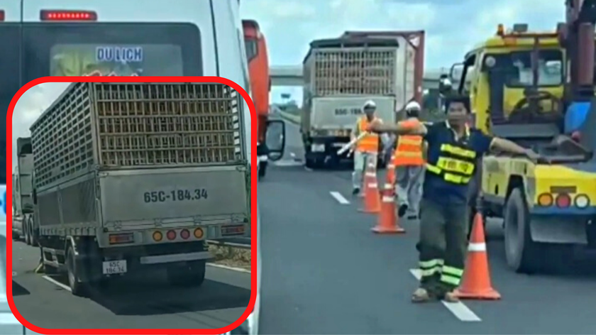 Ô tô tải tông xe đầu kéo trên cao tốc Trung Lương - Mỹ Thuận, 1 người bị thương