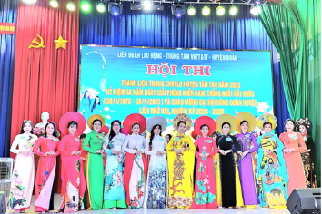 Huyện Tân Trụ tổ chức hội thi 'Thanh lịch trong công nhân viên chức lao động' năm 2023