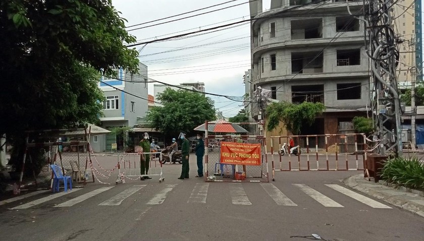 Một khu vực từng bị phong tỏa ở Bình Định.