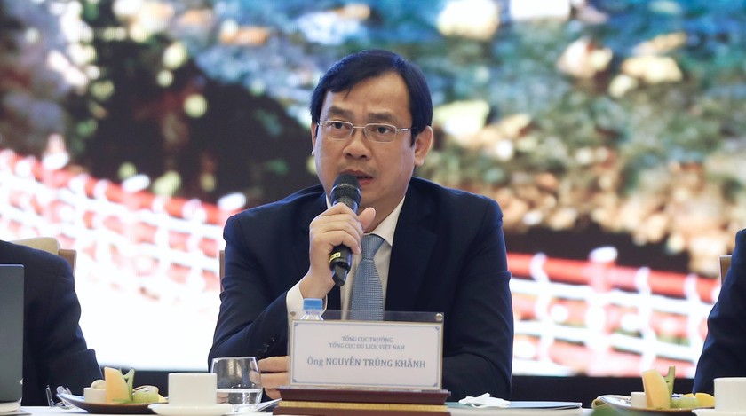 Tổng cục trưởng Tổng cục Du lịch Nguyễn Trùng Khánh phát biểu tại buổi Tọa đàm.