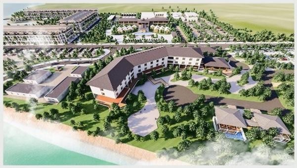 Phối cảnh dự án Khu du lịch nghỉ dưỡng và khu dân cư suối nước nóng Hội Vân.
