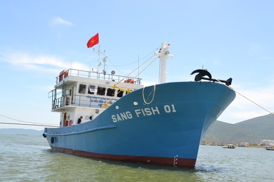 Tàu Sang Fish 01 neo đậu tại sông Hàn