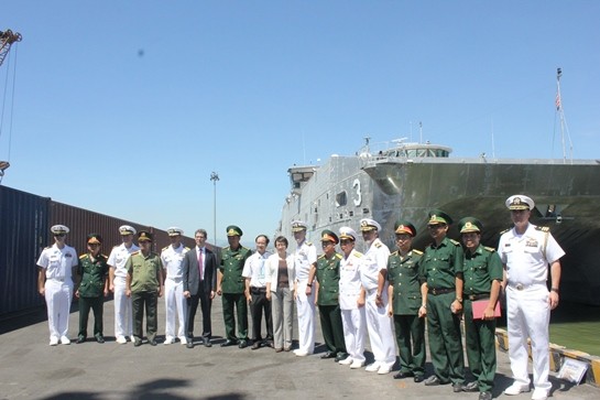 Lễ đón đội tàu diễn ra vào trưa ngày 17/8 tại cảng Tiên Sa (Đà Nẵng)