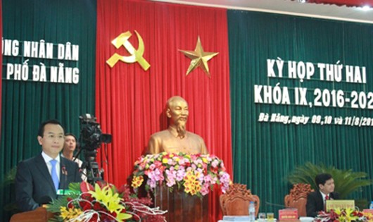 Bí thư Nguyễn Xuân Anh, lần đầu phát biểu trên cương vị Chủ tịch HĐND TP. Đà Nẵng