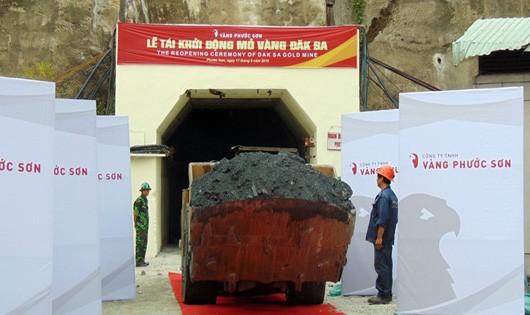 Công ty vàng Phước Sơn đưa mỏ vàng Đăk Sa vào hoạt động trở lại vào năm 2016