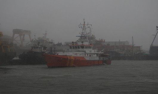 Tàu SAR421 đưa 11 ngư dân Đà Nẵng vào đất liền