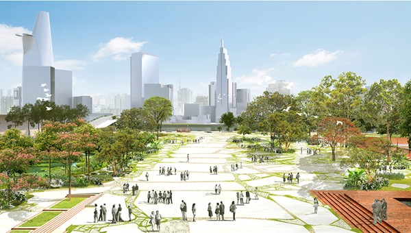 Mô hình dự án quảng trường trung tâm thị xã Buôn Hồ