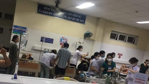Các nạn nhân tại Trung tâm Y yế huyện Hòa Vang