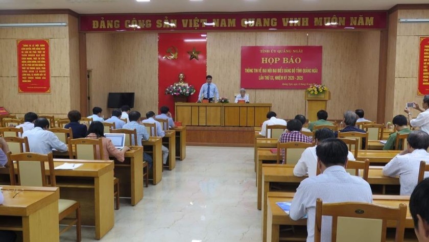 Tỉnh ủy Quảng Ngãi họp báo thông tin về Đại hội