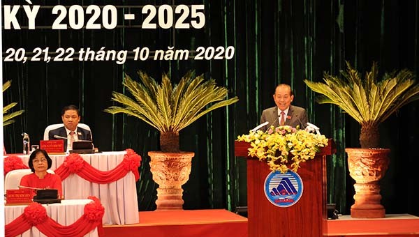 Phó Thủ tướng Thường trực Trương Hòa Bình dự và phát biểu chỉ đạo Đại hội đại biểu Đảng bộ TP Đà Nẵng lần XXII.