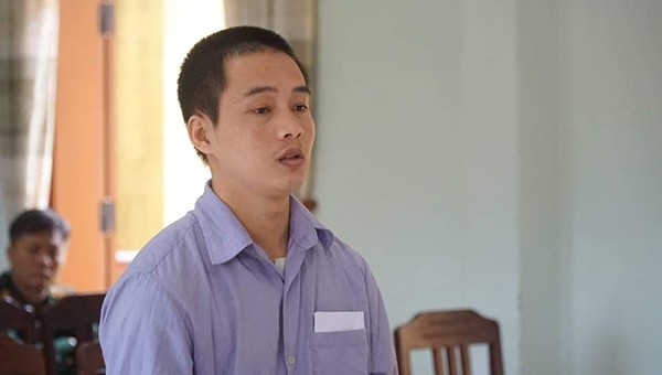Phạm nhân Triệu Quân Sự tại phiên tòa ngày 18/12.