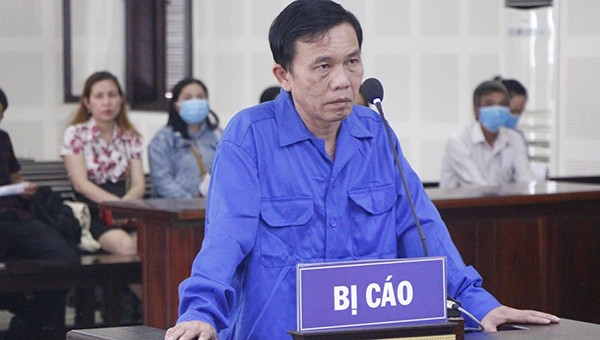 BỊ cáo Mai Xuân Khánh tại phiên tòa.