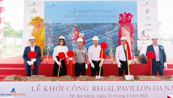 Đất Xanh Miền Trung chính thức Khởi công xây dựng Shophouse 5 sao chuẩn quốc tế Regal Pavillon.
