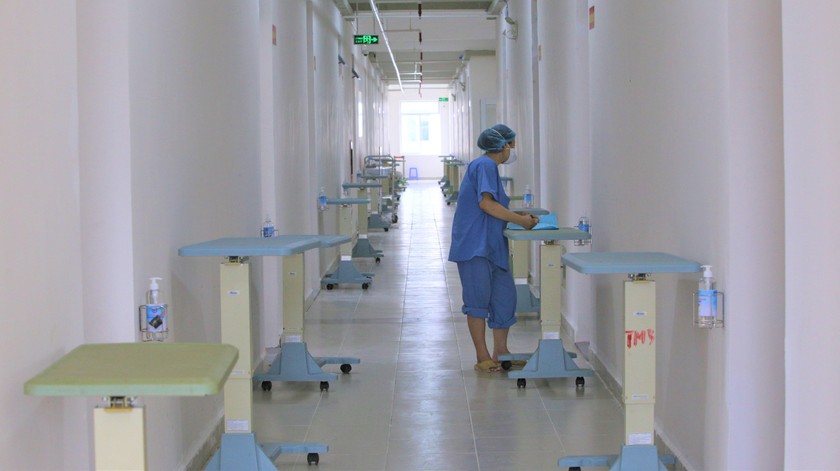 Bệnh viện dã chiến số 1, nơi đang điều trị cho các bệnh nhân COVID-19 ở Đà Nẵng.