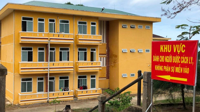 Khu vực bệnh viện dã chiến số 3 tại xã Bình Hải, huyện Bình Sơn.