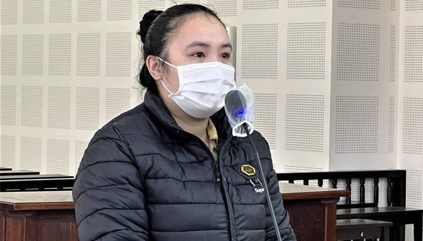 Bị cáo Nguyễn Thị Thịnh tại phiên tòa.
