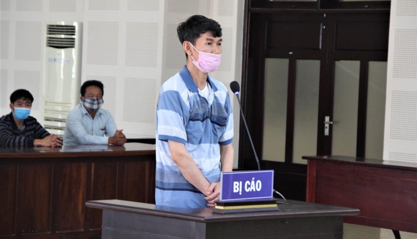 Bị cáo Lê Xuân Diện tại phiên tòa.