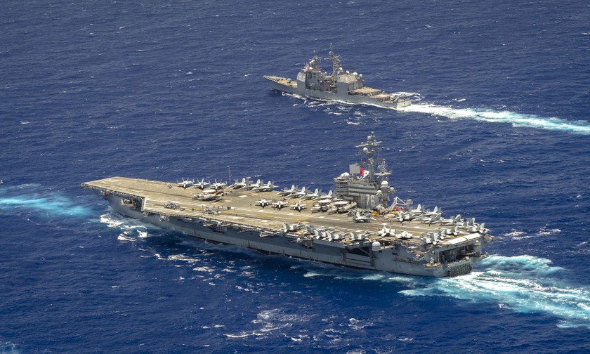 Nhóm tác chiến tàu sân bay USS Ronald Reagan chính thức thăm Việt Nam theo kế hoạch từ trước