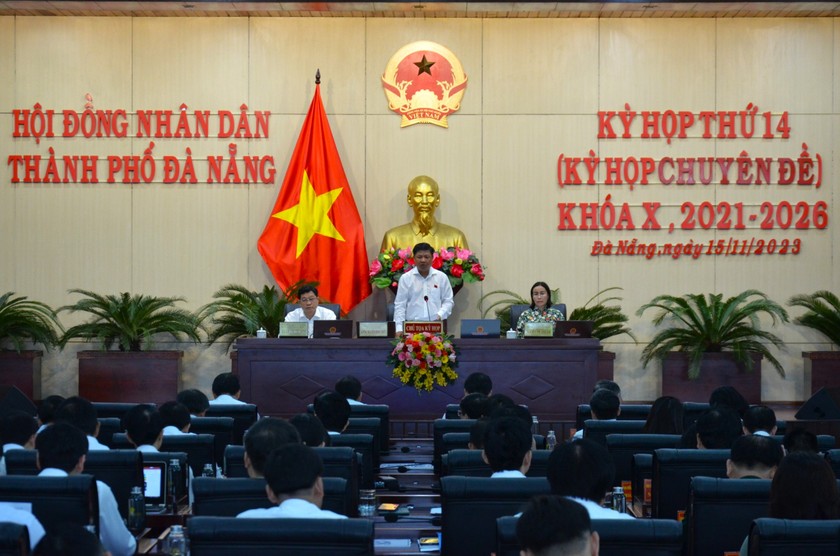 Ông Lương Nguyễn Minh Triết - Phó Bí thư Thường trực Thành uỷ, Chủ tịch HĐND TP Đà Nẵng phát biểu khai mạc.