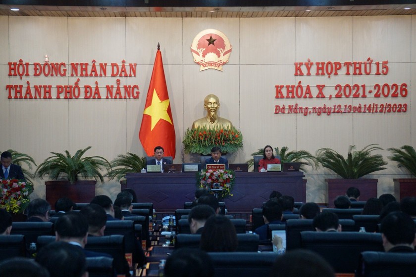 Quang cảnh Kỳ họp thứ 15, Hội đồng nhân dân TP Đà Nẵng.