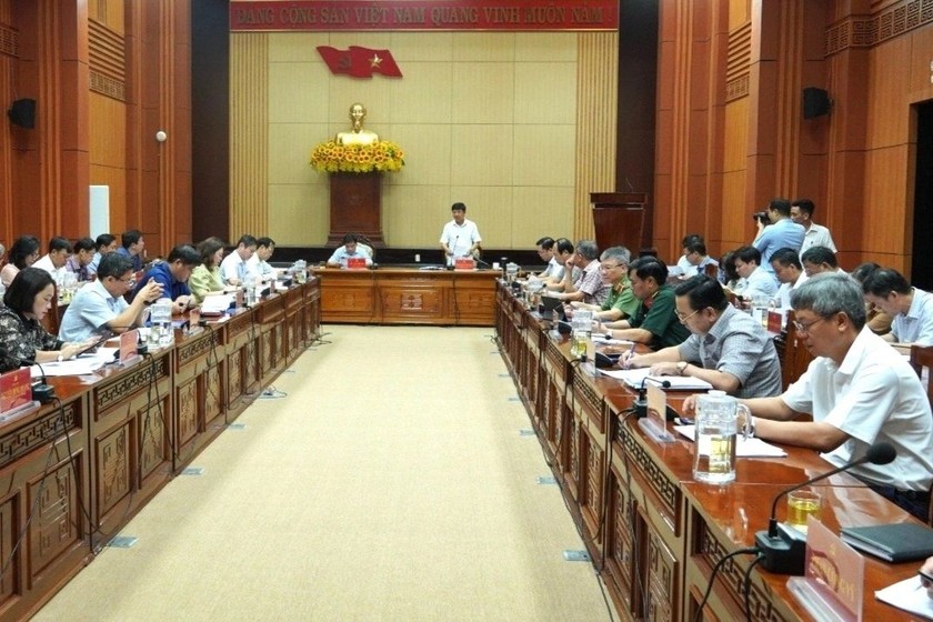 Tỉnh ủy Quảng Nam tổ chức cuộc họp để tháo gỡ khó khăn, vướng mắc cho doanh nghiệp (Ảnh: Quang Hà)