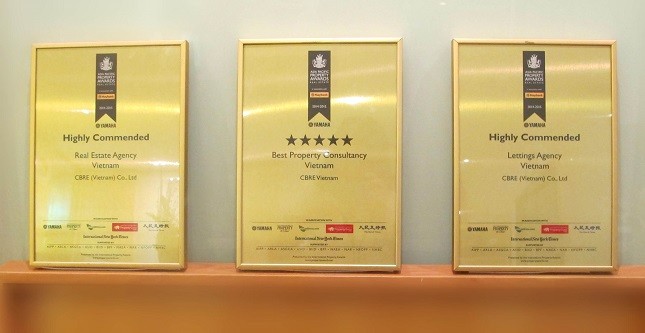 CBRE nhận giải thưởng Bất Động Sản Đông Nam Á 2014