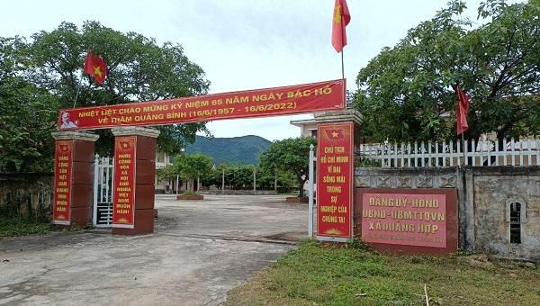 Trụ sở UBND xã Quảng Hợp, huyện Quảng Trạch.