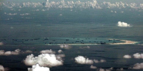 Trung Quốc đã cải tạo một diện tích lớn đất tại biển Đông. Ảnh: AFP