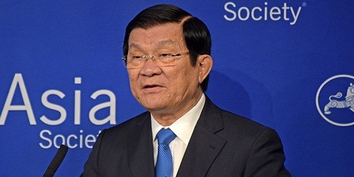 Chủ tịch nước Trương Tấn Sang phát biểu tại Hội Châu Á. Ảnh: Hội Châu Á