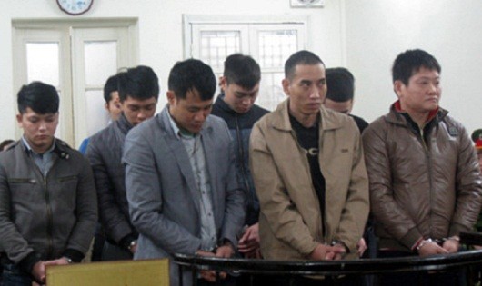 Các bị cáo tại tòa (Ảnh Việt Đức/ VOV)