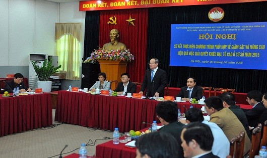 Ông Nguyễn Thiện Nhân phát biểu tại Hội nghị.