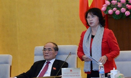 Bà Nguyễn Thị Kim Ngân được giới thiệu để ĐBQH bầu Chủ tịch Quốc hội.