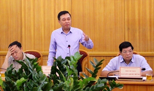 Phó Tổng Thanh tra Nguyễn Đức Hạnh ghi nhận, đánh giá cao những kết quả đã đạt được của Hà Nội và lưu ý, không thể chủ quan với tình hình khiếu nại, tố cáo hiện nay, khi giải quyết không được “nóng vội”. (Ảnh: TN/báo Thanh tra)
