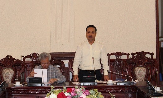 Thứ trưởng Trần Tiến Dũng phát biểu tại cuộc họp.