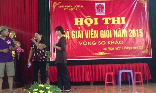 Một tiết mục dự thi “Hòa giải viên giỏi” năm 2015 của huyện Lục Ngạn, Bắc Giang.