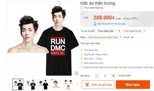 Một trong những trang bán hàng trực tuyến đầu tiên rao bán móc áo thần tượng ở Việt Nam. 
