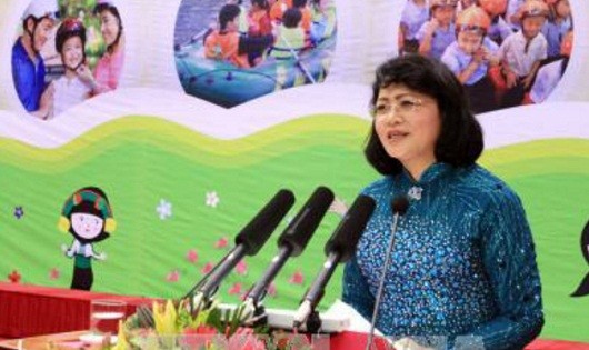 Phó Chủ tịch nước Đặng Thị Ngọc Thịnh phát biểu tại Lễ phát động.