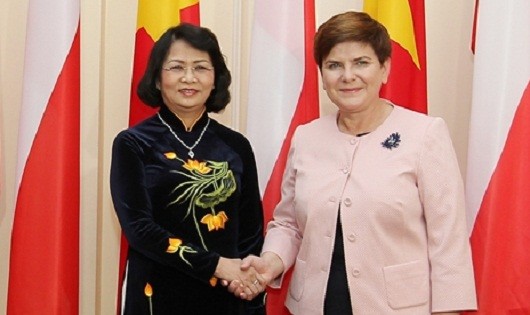Phó Chủ tịch nước Đặng Thị Ngọc Thịnh hội kiến Thủ tướng Ba Lan