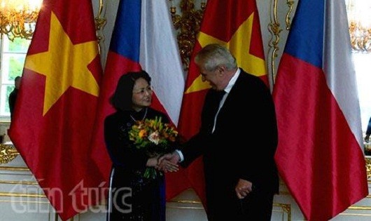 Phó Chủ tịch nước Đặng Thị Ngọc Thịnh đã hội kiến với Tổng thống Cộng hòa Séc Milos Zeman. (Ảnh báo tintuc)