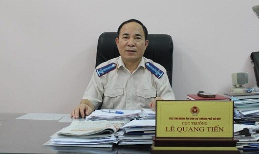 Ông Lê Quang Tiến, Cục trưởng Cục Thi hành án dân sự Hà Nội.